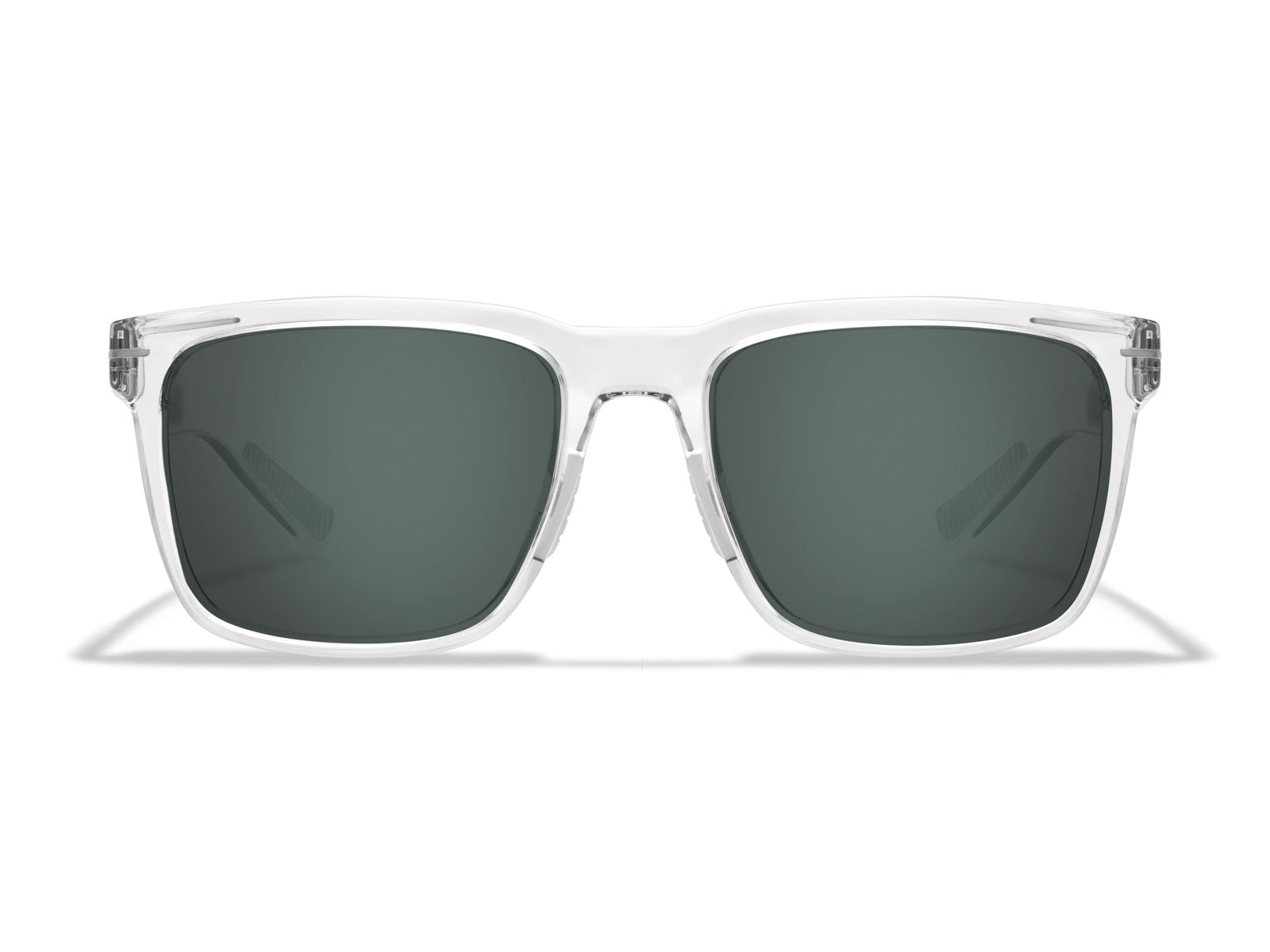 Transparent gray blue small frame square sunglasses and sunglasses