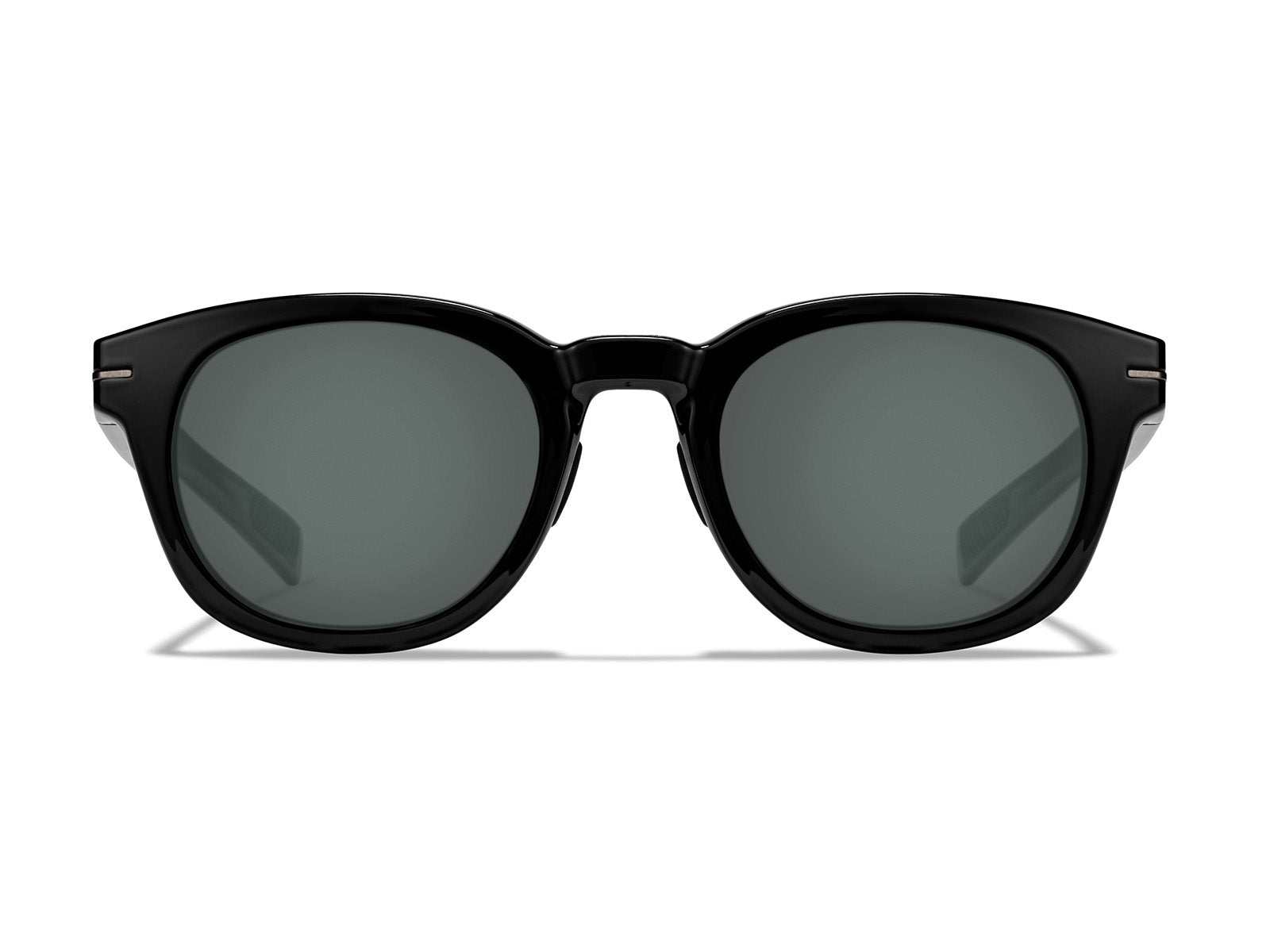 Roka Hamilton Sunglasses with Gloss Black Frames - Dark Carbon (Polarized) Lens