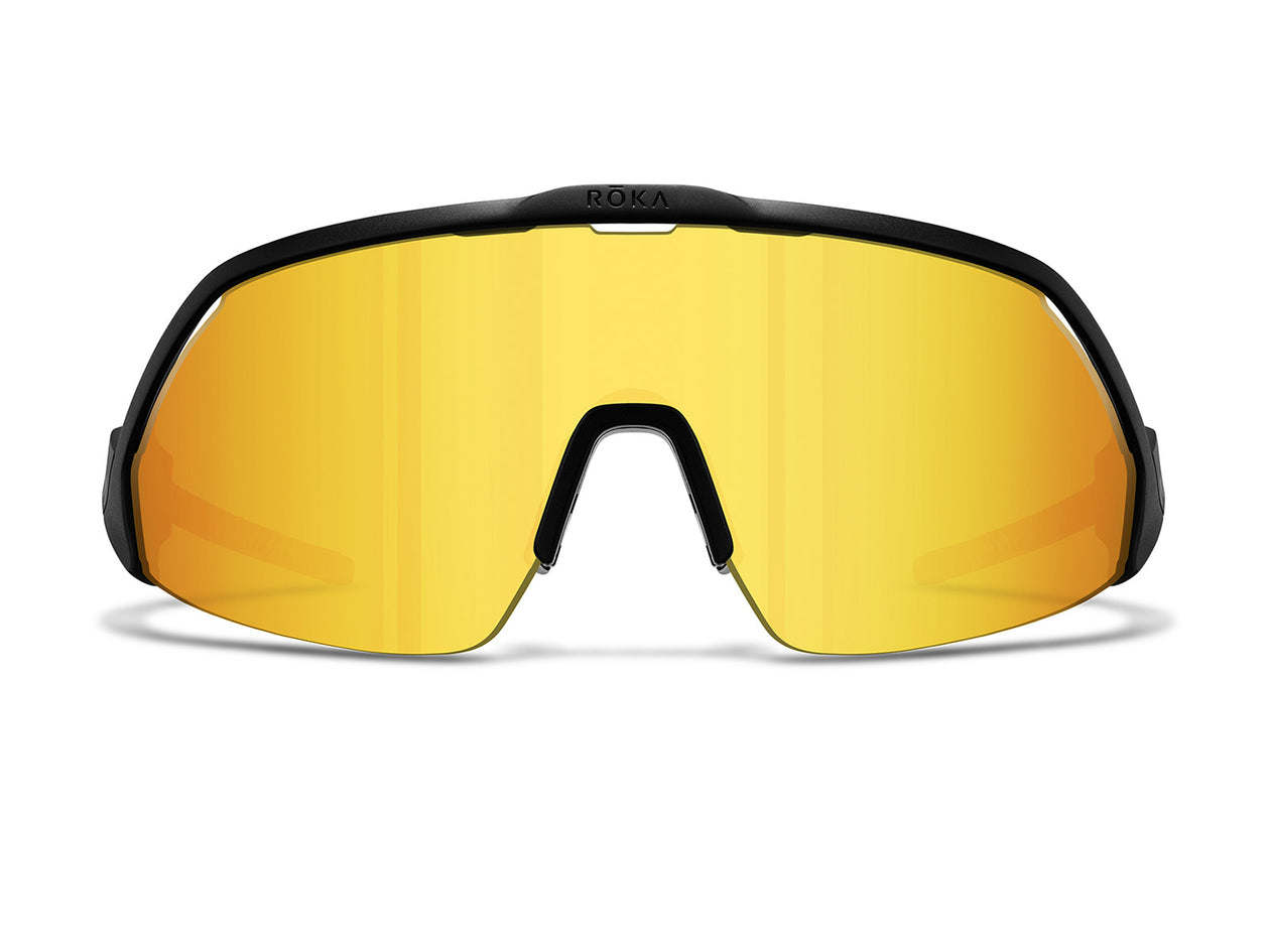 Roka Matador Air Sunglasses with Gold Frames - Gold Mirror Lens